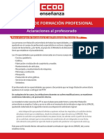 Nueva Ley de Formación Profesional: Aclaraciones Al Profesorado