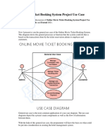 Online Movie Ticket Booking System Project Use Case: Case Diagram Using Include and Extend 2021
