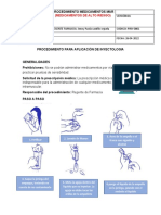 Procedimiento para Aplicación de Inyectologia