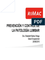 2015 08 20 Prevencion y Control de La Patologia Lumbar 1