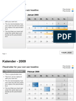 Kalender - 2009: Placeholder For Your Own Sub Headline