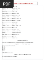 Questões de Balanceamento com gabarito