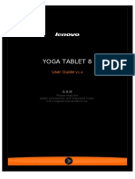 Manual de Usuario Lenovo Yoga Tablet 8 (26 Páginas)