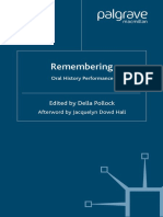 Jacquelyn Dowd Hall, Della Pollock - Remembering - Oral History Performance (Palgrave Studies in Oral History) (2005)