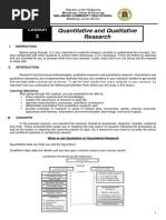 Quantitative and Qualitative Research: Lesson 3