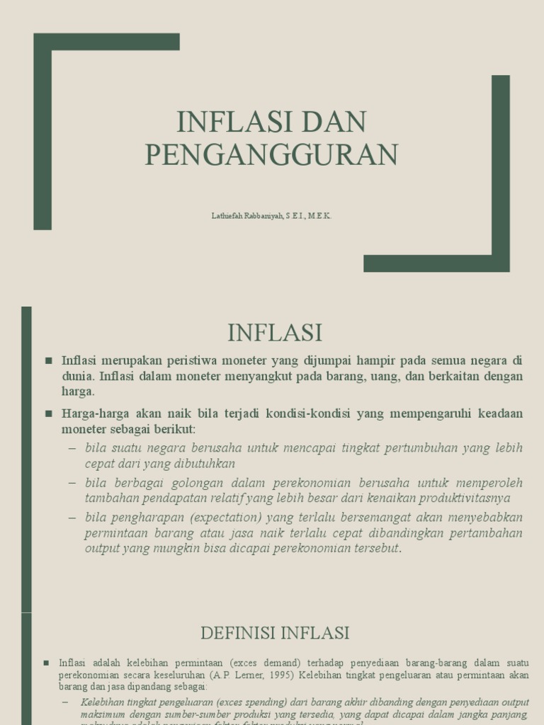 Definisi dan Jenis Inflasi | PDF