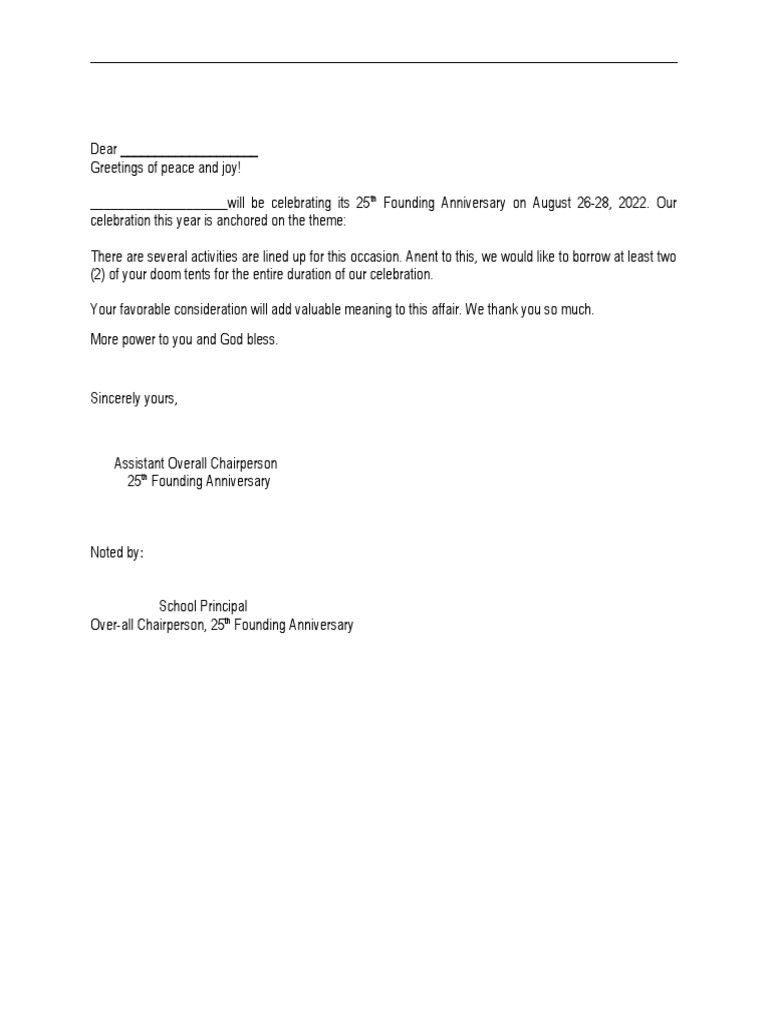 Letter To Borrow Equipment PDF