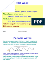 This Week: Waves Standing Waves Interference of Two Waves Polarisation