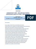 Lista de Convocart Presencial Alicerce e Ismart Online Sao Jose Dos Campos