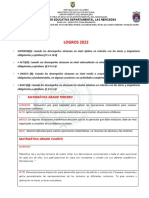 Logros de Primer Grado de Matematica Dubis 2022