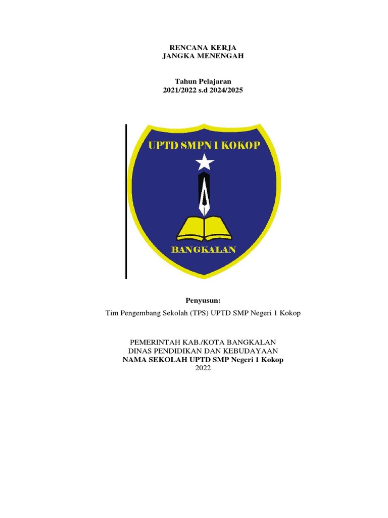RKJM UPTD SMP Negeri 1 Kokop 2021-2025 | PDF | Karier & Perkembangan