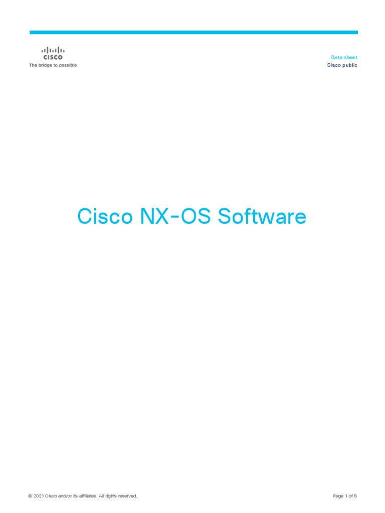 Cisco NX-OS Software Data Sheet | PDF | Computer Network | Networking