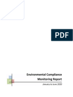 Environmental Compliance Monitoring Report: January To June 2020