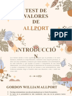 16a y 17a Sesión - Teoría y Práctica - Test de Valores de Allport