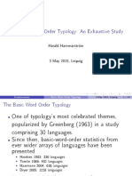 Hammarstroem The Basic Word Order Typology An Exhaustive Study