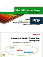 12.mat SD Kelas Tinggi - Hub Jarak, Waktu, Kecepatan