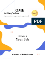 Lesson 4 - Your Job