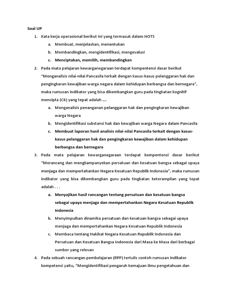 Latihan Soal dan Jawaban TAM PPG Kemenag Pedagogik SKI