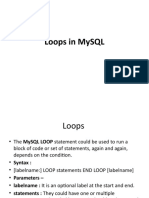 Loops in MySQL