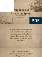 Ang Lungsod Estado NG Sparta: Araling Panlipunan 8