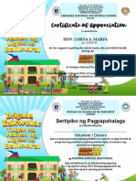 Brigada Eskwela Certificate of Participation and Plede of Commitment Booklet