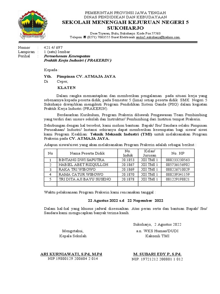 Permohonan Atmaja Jaya | PDF