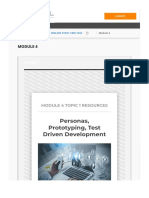Personas, Prototyping, Test Driven Development: Module 4 Topic 1 Resources