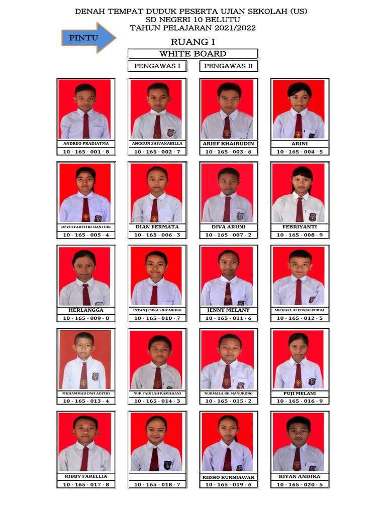 Denah Ruang Ujian | PDF