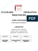 KFM 2021 SOP 006 Oven Kontainer