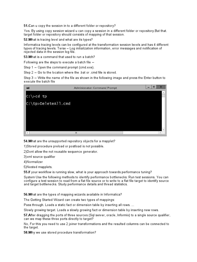 Informatica Experienced Interview Questions - Part 3 | PDF | Database ...