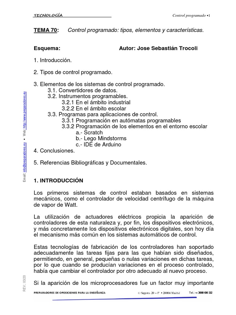 Tema 70 | PDF | Arduino | Lenguaje de programación