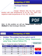 Designing of HEN: - Designing A Heat Exchanger Network