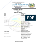 Barangay Meeting Agenda and Reports for Paligawan, Silang