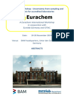 Abstracts - Eurachem - Uncertainty - Workshop - Nov - 2019 Uncertainty From Sampling and