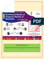 Nutritional Needs of Pregnant Women & Neo-natal Webinar Report