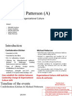 Case: Michael Patterson (A) : Leadership Change & Organizational Culture