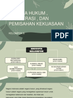 NEGARA HUKUM, DEMOKRASI, DAN PEMISAHAN KEKUASAAN