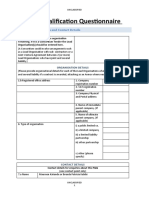 Pre-Qualification Questionnaire: FORM A: Organisation and Contact Details