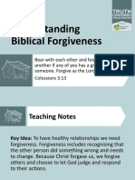 Understanding Biblical Forgiveness: Lesson 11