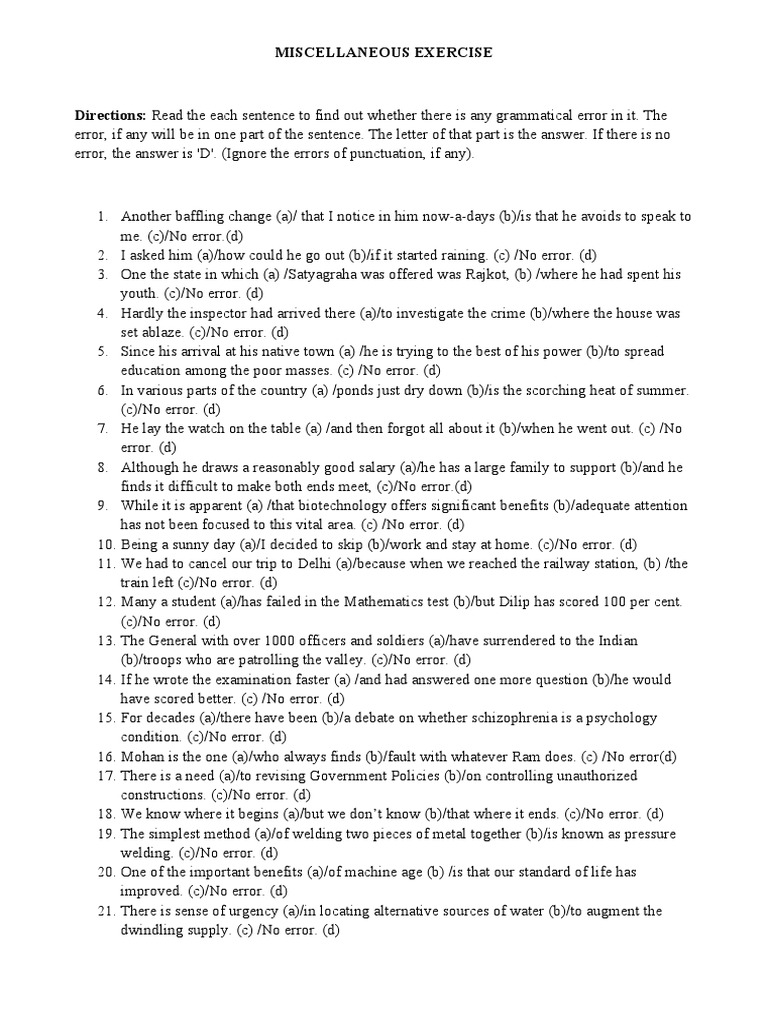 Misc Exercise | PDF | Science & Mathematics