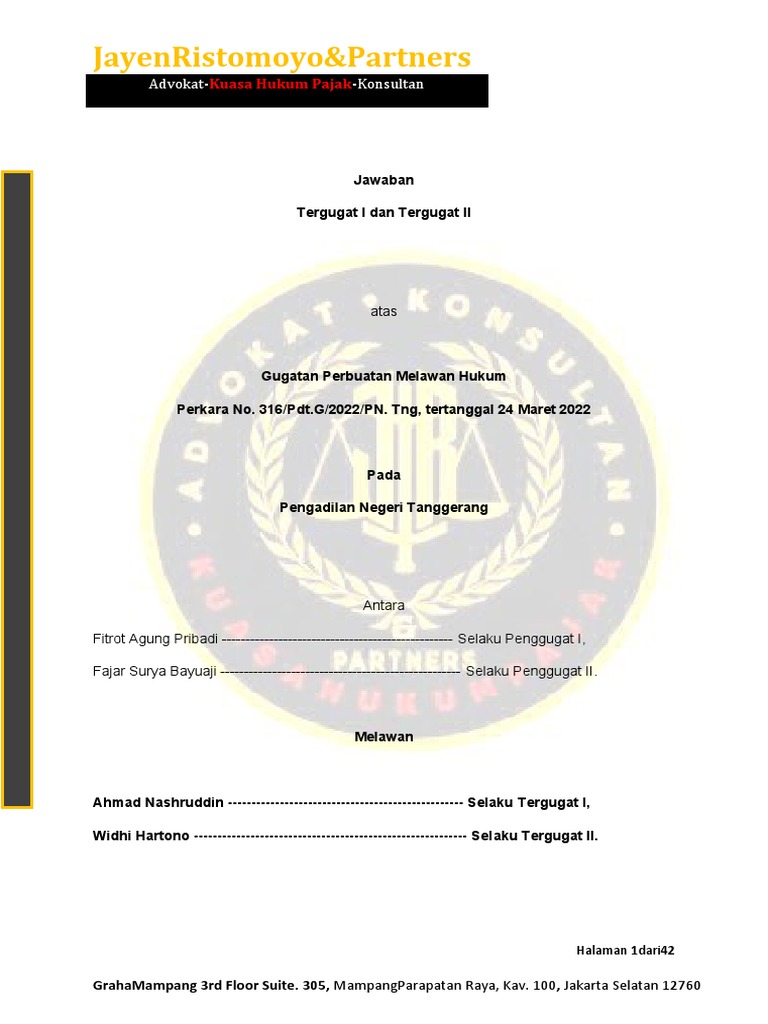 Contoh Surat Gugatan Perbuatan Melawan Hukum - vrogue.co