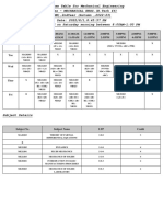 Dept Time Table Report