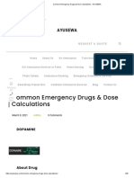 Common Emergency Drugs & Dose Calculations: Ayusewa