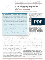 Investigation On Mechanical Properties Concrete On Partially Replacement of Fine Aggregate With Stone Dust and Coarse Aggregate With Over Burnt Brick