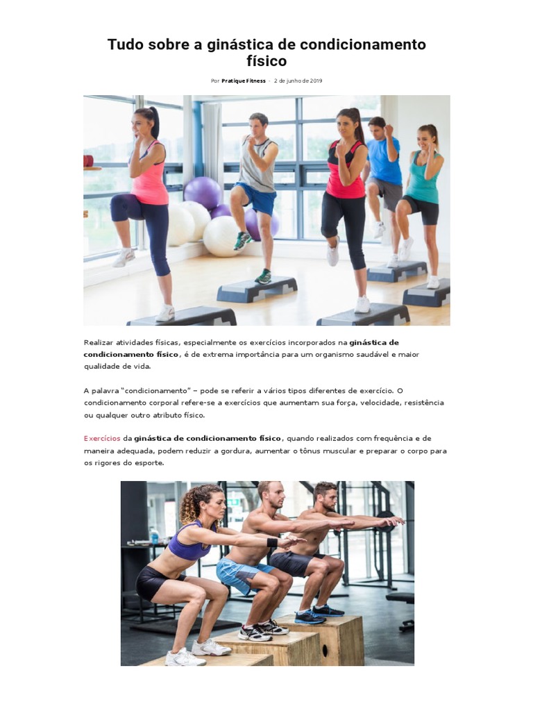 Tudo Sobre A Ginástica de Condicionamento Físico - Blog Pratique ...