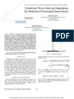 Scattering of A Cylindrical Wave From An Impedance Strip by Using The Method of Fractional Derivatives