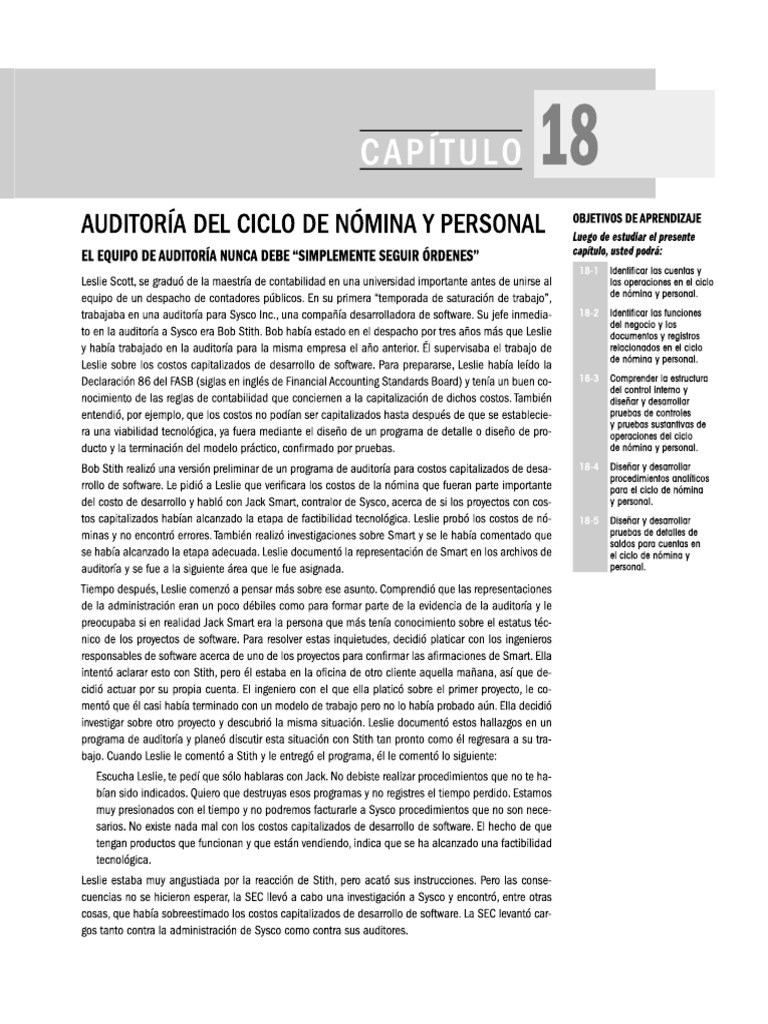 Auditoría Del Ciclo de Nómina y Personal | PDF
