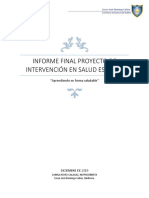 Informe Final Proyecto de Intervención en Salud Escolar 2019.2