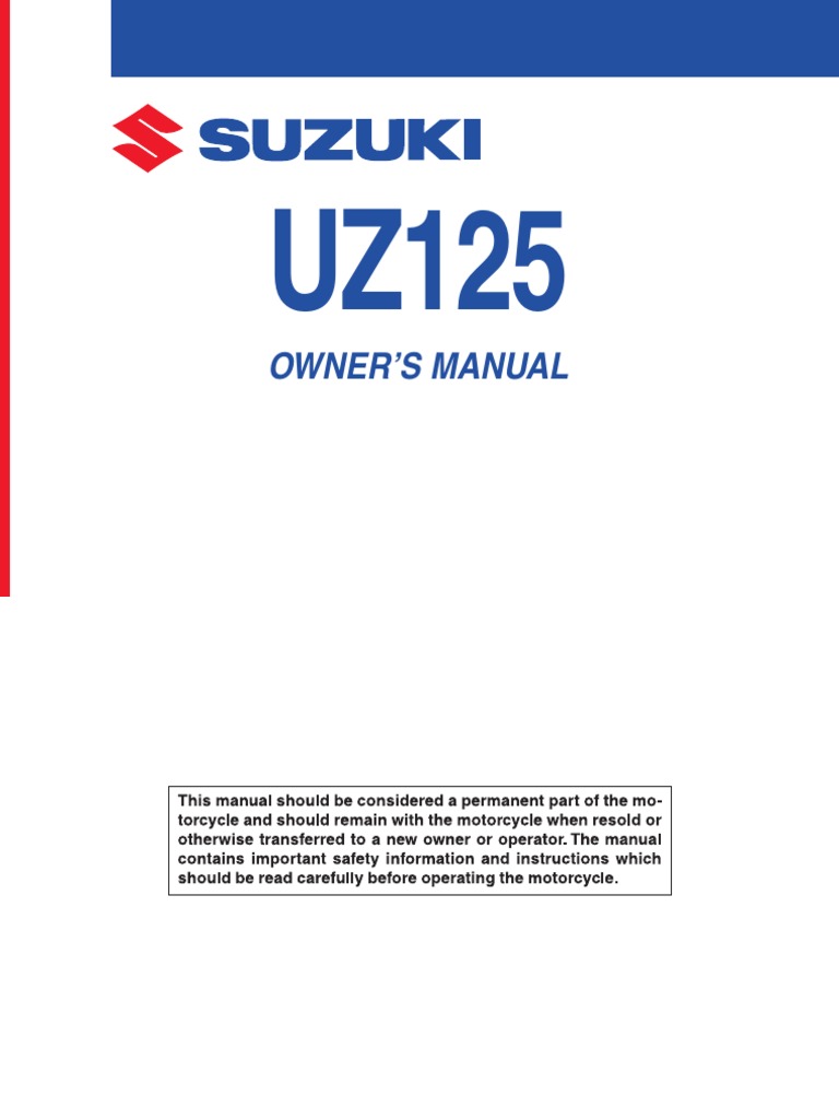 SUZUKI OWNER S MANUAL PDF visual data 5