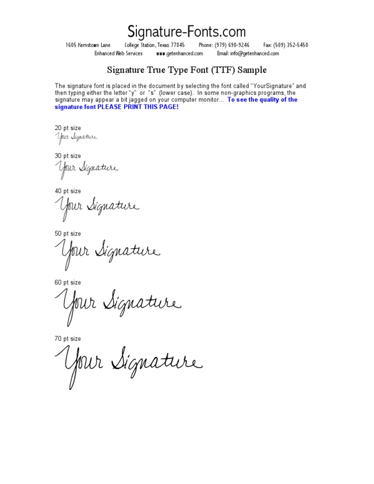 Signature Font Sample | PDF | Career & Growth